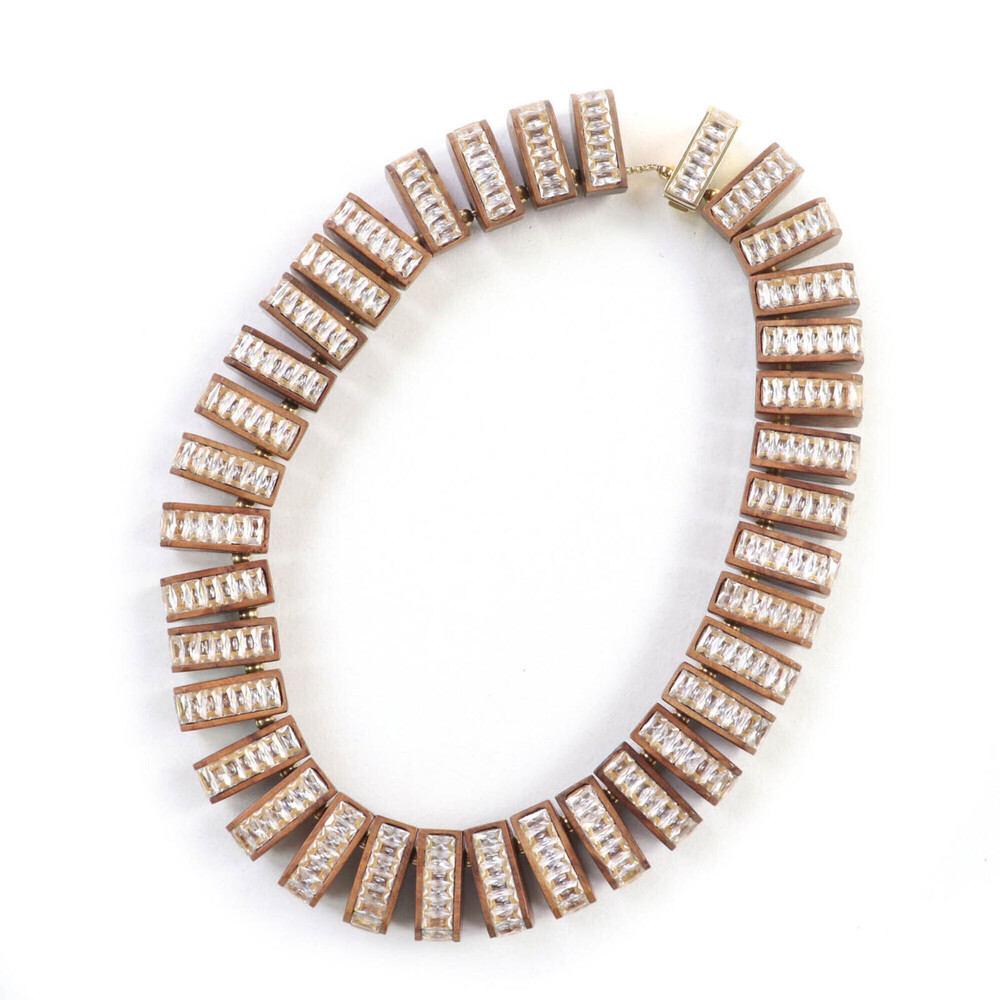 BOTTEGA VENETA Silver Zircon Necklace